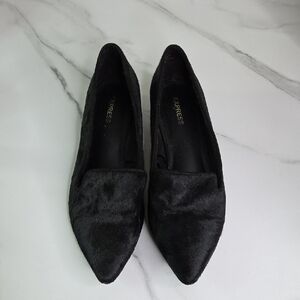 Express Women's Haircalf Black Loafers